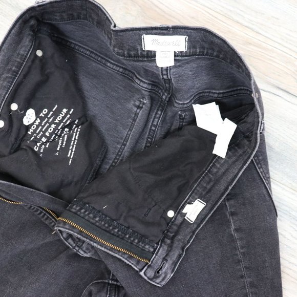 MADEWELL Classic Straight High Rise Denim Jean : Black 31 W Sz 10 - 12 - Picture 10 of 14